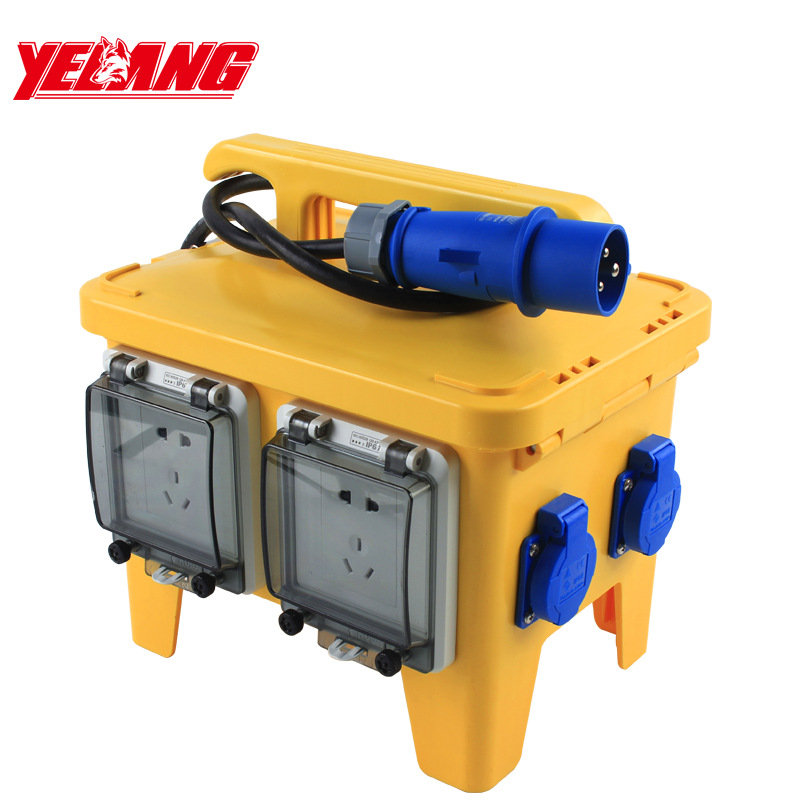 YL-1201手提式12位配电箱 PC防水便携工地电源检修展会插座箱厂家