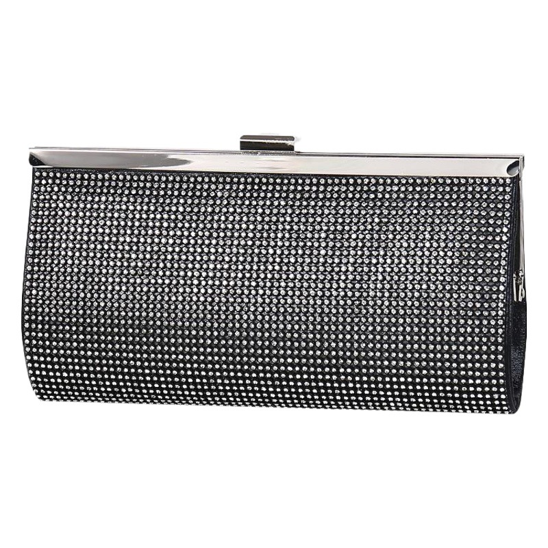 Bolso de noche de diamantes de imitación transfronterizo moda europea y americana bolso de vestido incrustado de diamantes de alto sentido bolso nupcial directo de fábrica al por mayor