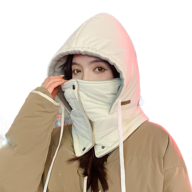 户外骑行帽头套围脖面罩一体韩版加绒保暖防风防雪男女骑行帽雷锋|undefined