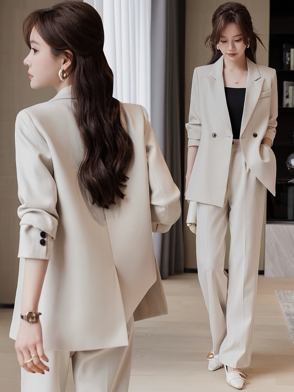 西装套装女装高级感职业装正装时尚休闲西服外套西装女阔腿裤套装|undefined