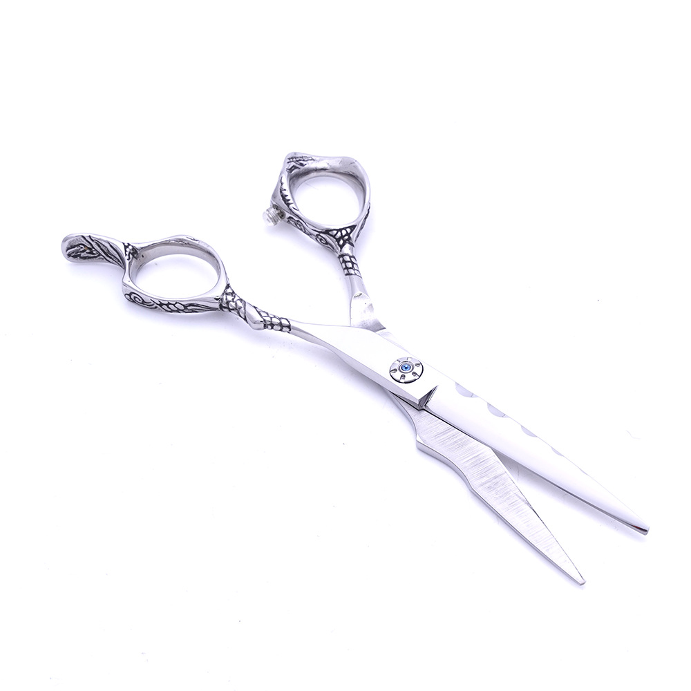 Tijeras de pelo directo de fábrica profesional de acero inoxidable tijeras planas tijeras de dientes finos estilista tijeras de pelo especiales