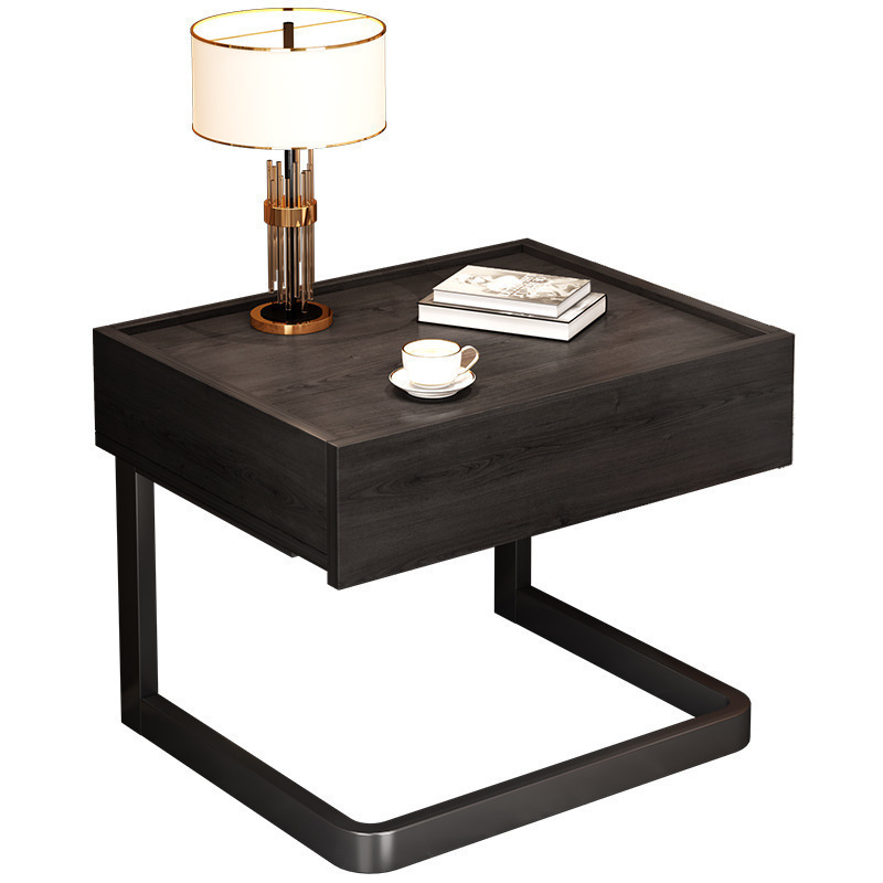 Mesa de cabecera simple y lujosa moderna, estilo de casa dormitorio simple italiano cajón de cabecera estante de cabecera image 5