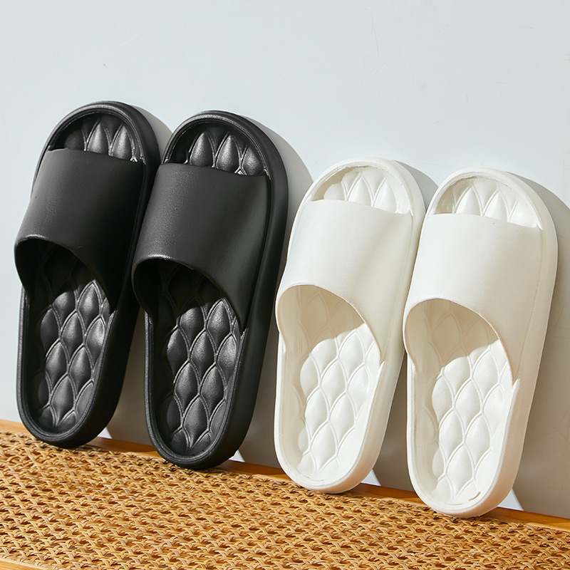 Slip-on slippers men's summer home bathroom bath non-slip couple home slippers Slip-on slippers men's summer home bathroom bath non-slip couple home slippers