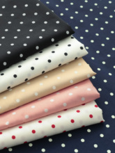 日本进口布料40支纯棉面料服装手工多色连衣裙外套上衣布简约圆点