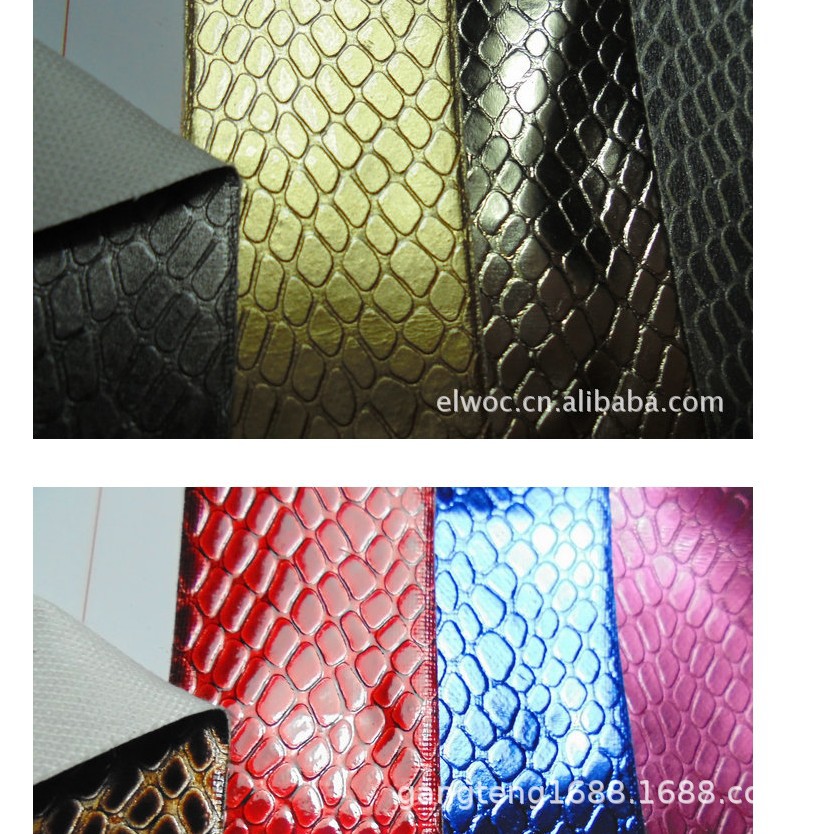 蛇皮革 小棱形仿真蛇纹皮具 蛇皮鞋 菱形小格子 金属蛇花纹帽5394