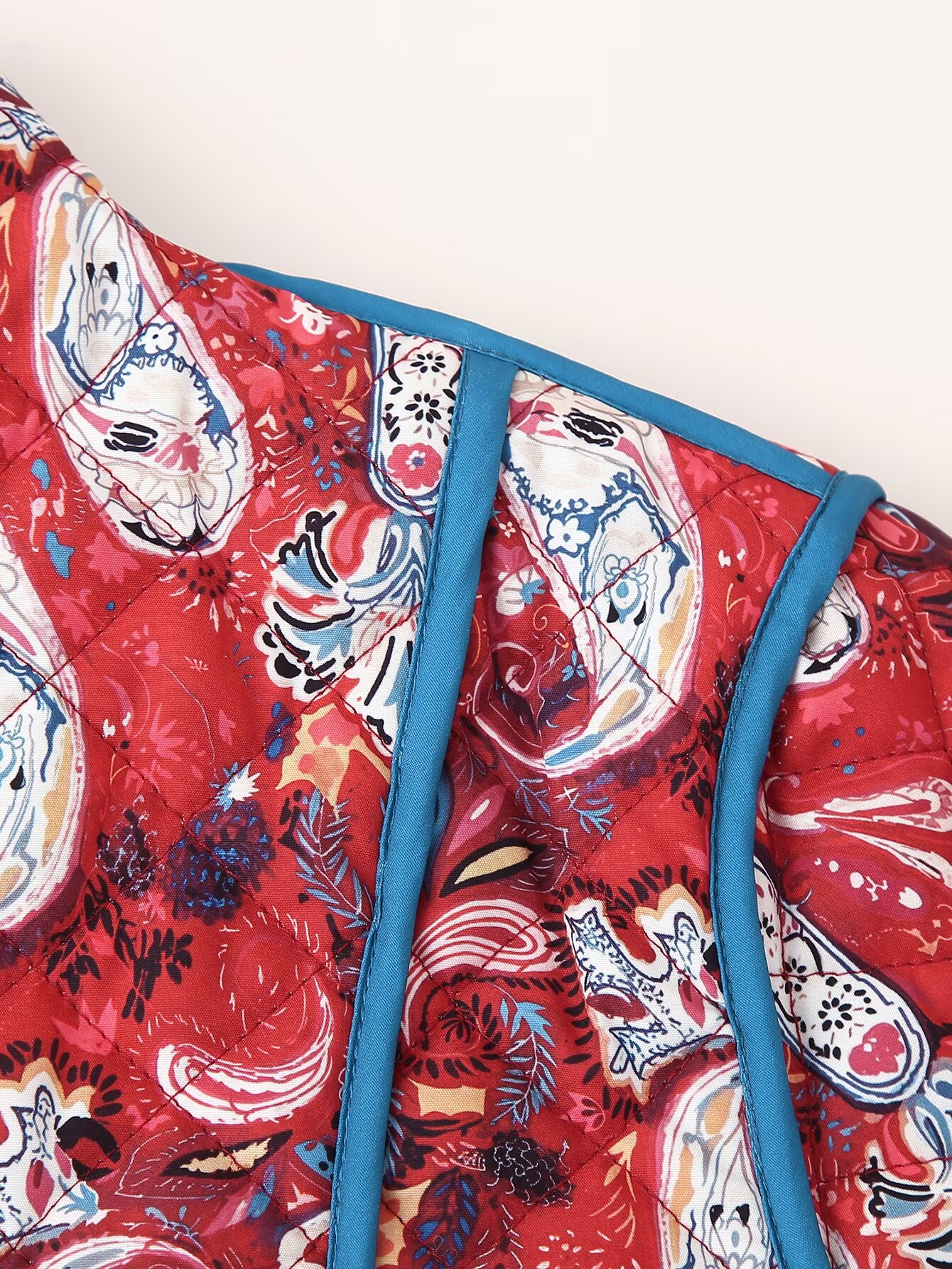 Women's clothing 2024 autumn/winter new street fashion short printed cotton jacket_voghion.com