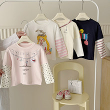 橘子家orange童装女童长袖T恤儿童假两件春秋2026新款女孩洋气打