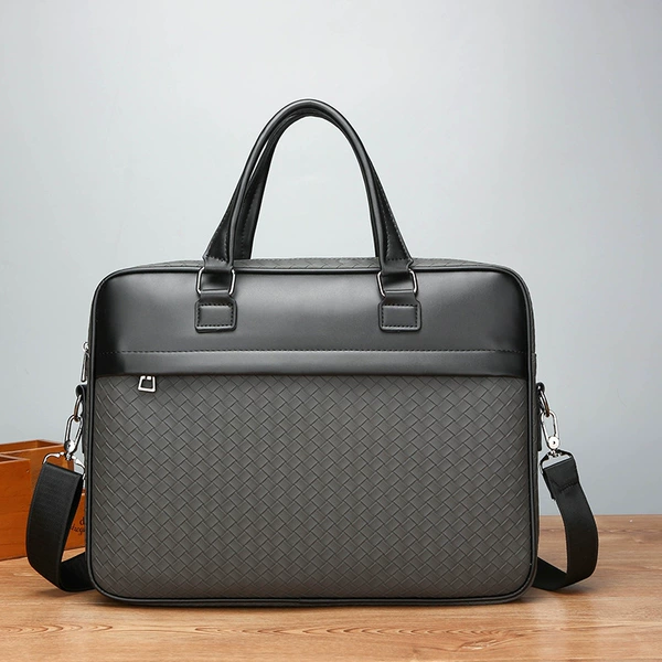 Gray woven bag