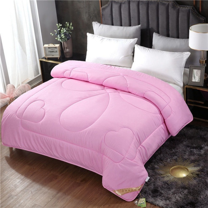 驼毛被加厚石墨烯驼绒被亮灯会销礼品被子福利空调春秋冬被_蚕丝