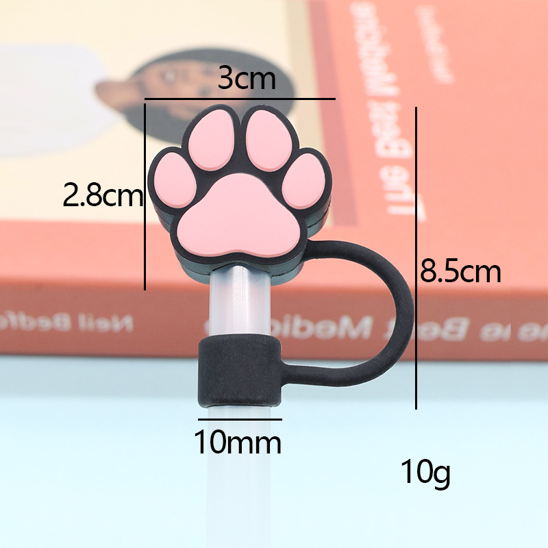 10mm食品級シリカゲルストローキャップ防塵ストロープラグかわいいストローキャップ立体アニメ防塵カバーストローカバー|undefined