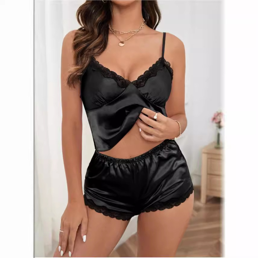 Camiseta sin Mangas y Camisola para Mujer, Comercio Exterior Transfronterizo de Amazon, Traje de Dos Piezas para Mujer, Verano 2025, Venta al por Mayor image 5