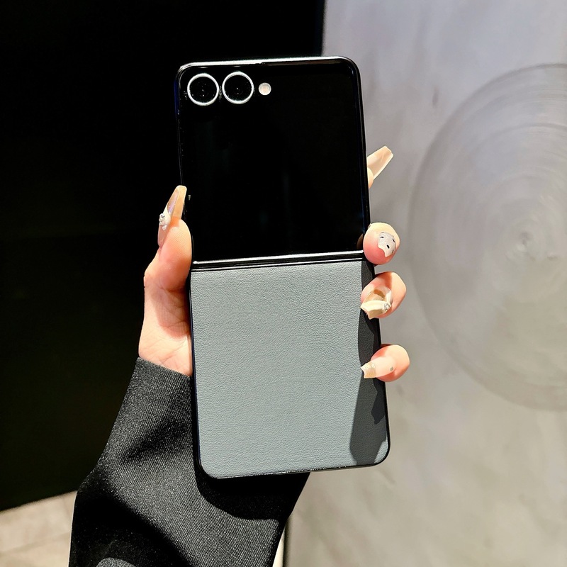Samsung Galaxy Z Fold 7 電気メッキ無地レザー携帯電話ケース Flip7 保護カバー折りたたみケースレザーテクスチャーに適しています。|undefined