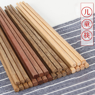 Wooden Children's Chopsticks Cartoon Toddler Baby Training Chopsticks Kids' Special Kindergarten Practice Chopsticks Solid Wood Chicken Wing