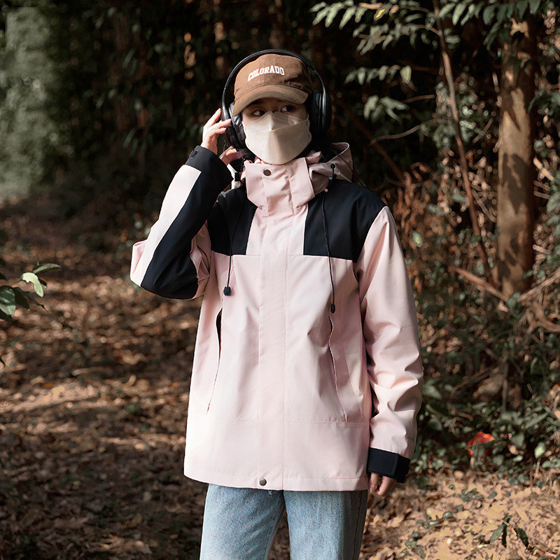 La misma marca al aire libre chaqueta de asalto hombre y mujer 3 en 1 abrigo desmontable 2025 nuevo a prueba de viento impermeable primavera y otoño