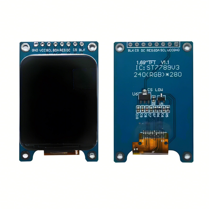 金逸晨 1.69inch TFT 液晶画面 ST7789 小型画面 240x280 ディスプレイ LCD 丸角画面 SPI カラースクリーン|undefined
