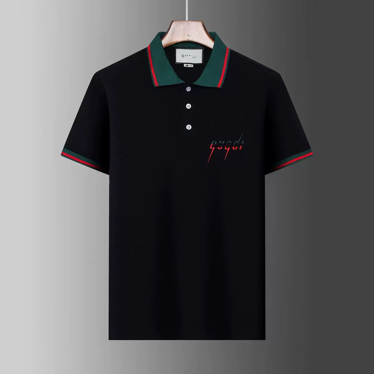 Edición correcta G2025 nueva estación europea de verano hombre con solapa algodón perla moda bordada camisa polo de manga corta