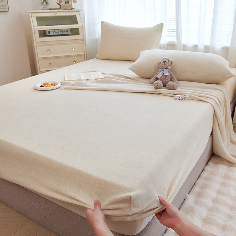 Cama de lana de leche de clase A sábanas de franela cubiertas de cama dormitorio de estudiantes de lana de coral cubierta de cama