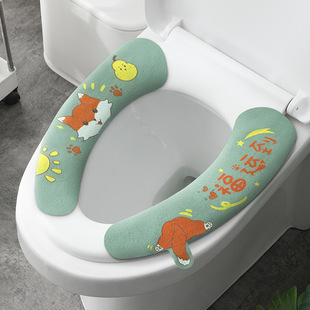 Cute Waterproof Toilet Cushion Four Seasons Universal Toilet Cushion Paste Household Toilet Sticker Cushion