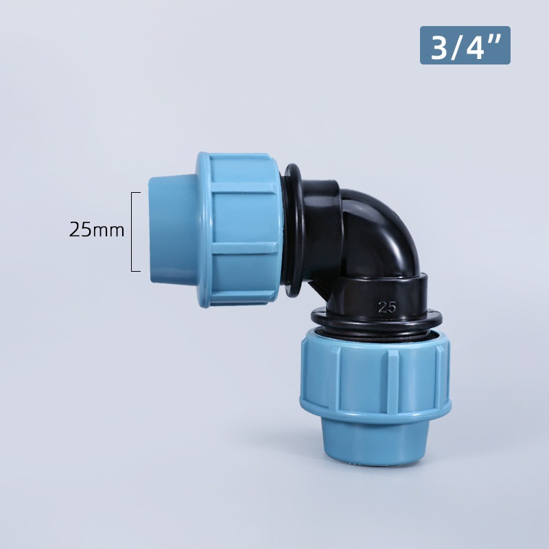 Conector de tubería de agua de plástico PE accesorios de tubería de conexión rápida PE reparación de emergencia cable interno codo PE Conexión de tarjeta rápida cable externo tee al por mayor