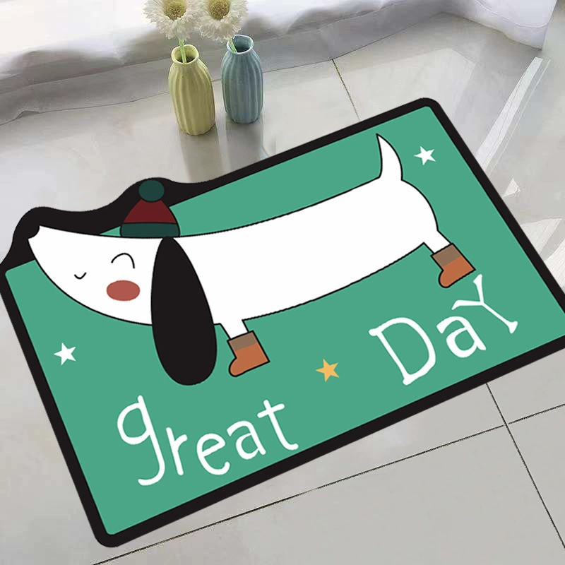 Мультяшная Bath Mat, 3D Face Blush Crystal Velvet, впитывающая влагу, разные размеры