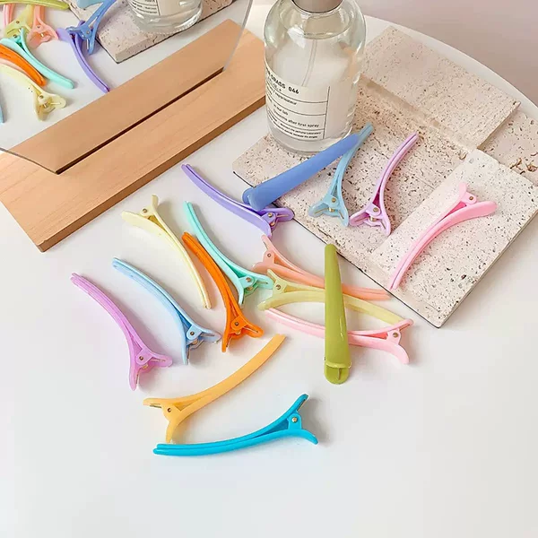 7.8cm Plastic Colorful Hair Clips, Thickened with Teeth, Non-Slip Bangs Clips, Side Hair Clips, Duckbill Clips
