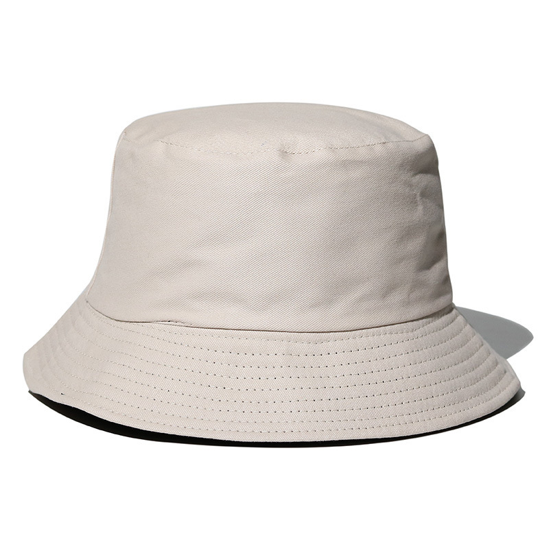 Sombrero de pescador de color sólido procesado con logotipo impreso para padres e hijos, sombrero de cubo informal para estudiantes al aire libre con protección solar y ala ancha