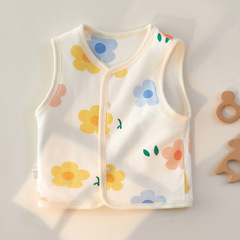 Baby vest spring and autumn children's vest newborn baby quilted warm small and medium children's clothing pure cotton winter vest