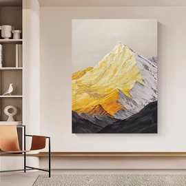 高档走廊玄关背景墙沙发客厅装饰画现代简约日照金山竖版轻奢挂画