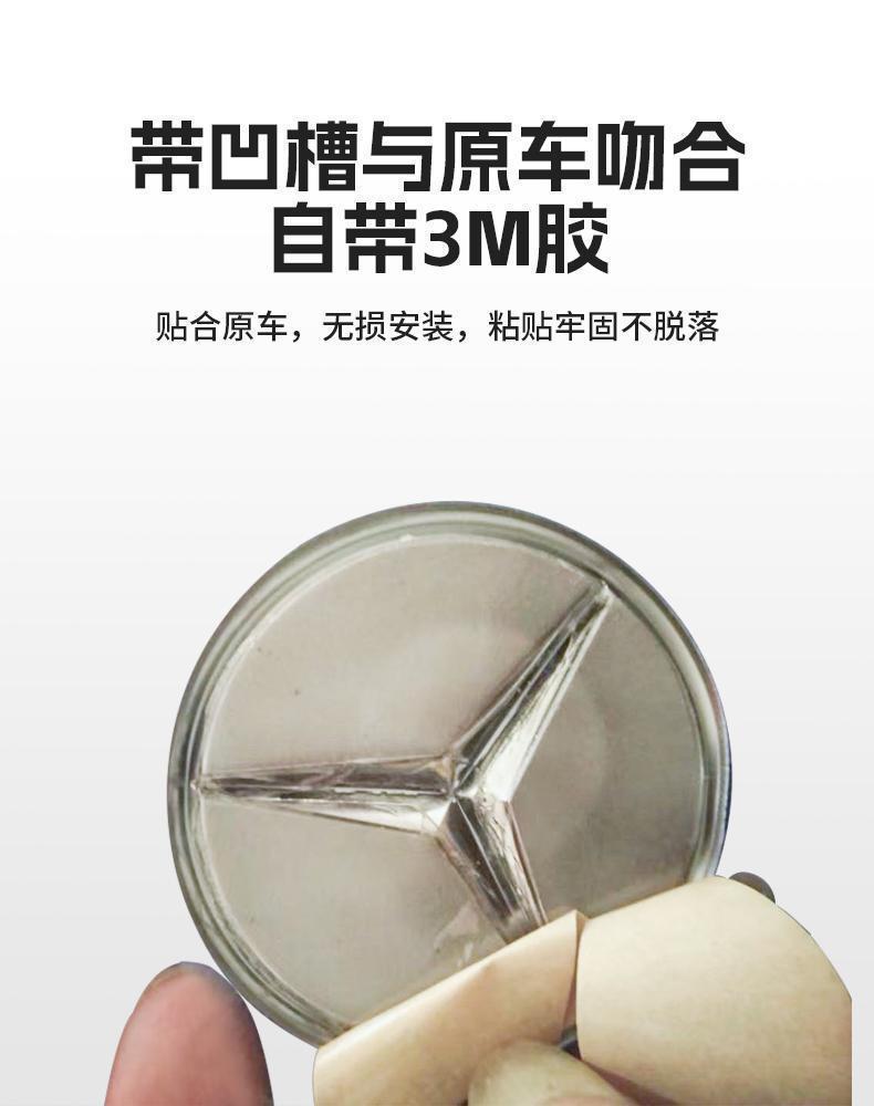 Mercedes-Benz steering wheel emblem for C200, E260, GLC300, A-Class, GLS, CLE, CLA, GLA, and GLB models