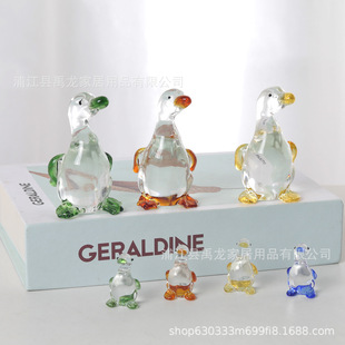 Animal Crystal Personality Duck Green Blue Yellow Creative Crafts Office Interior Living Room Ornaments Children's Day Birthday Gift