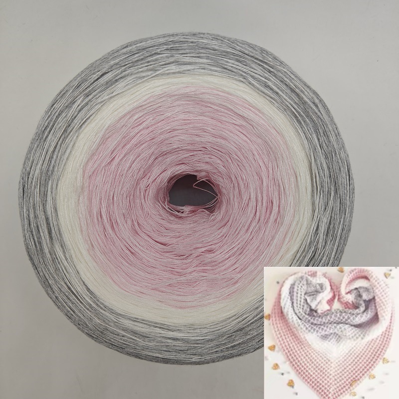 春夏蕾丝棉纯棉线彩虹蛋糕线渐变手工编织毛线披肩棒针钩针线|undefined