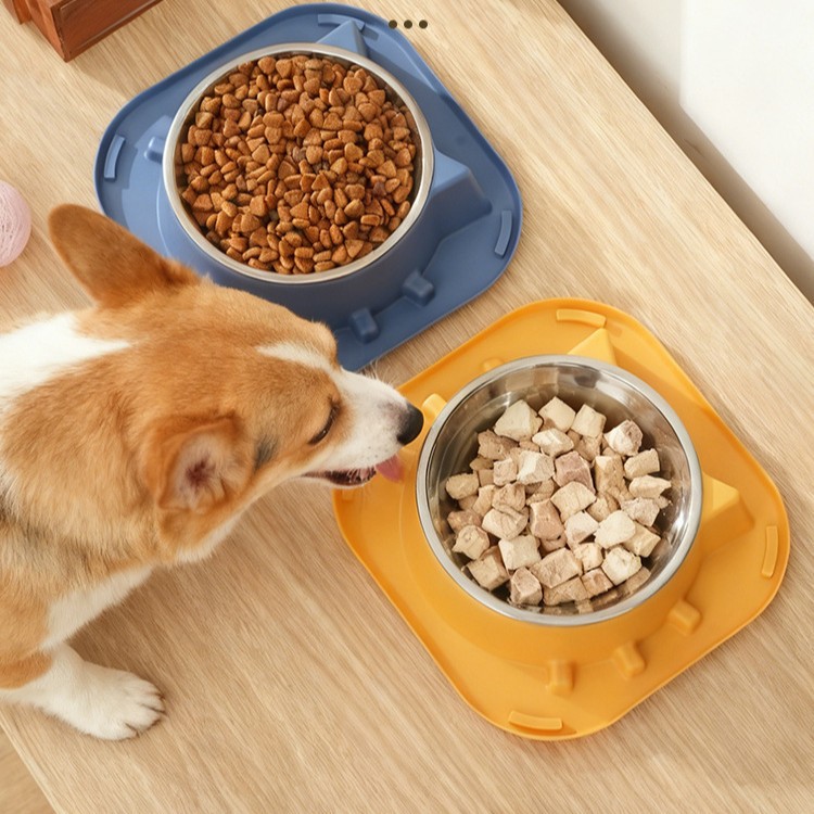 Ready stock pet bowl cat bowl dog bowl two-in-one removable dog bowl…