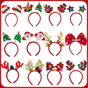 Cross-border Amazon Christmas party performance props antler old headdress headband children cute gift headband