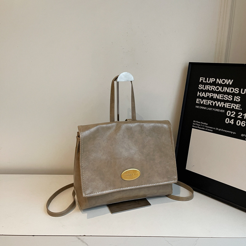 Textura avanzada de invierno de 2024 nueva versión coreana de la mochila retro para estudiantes universitarios mochila ocio