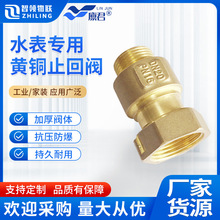 黄铜水表伸缩止回阀防空转表前逆止阀单向阀活接水表前止回阀厂家