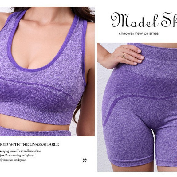 Traje de ropa de yoga de comercio exterior, pantalones de yoga deportivos ajustados sin costuras de talla grande para mujer, sujetador, chaleco, ropa de fitness, levantamiento de cadera de cintura alta