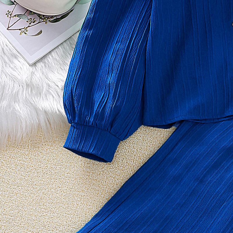 Vêtements pour filles, chemise et pantalon à manches longues, taille moyenne et grande, ensemble deux pièces décontracté pour enfants, nouvelle collection printemps_voghion.com