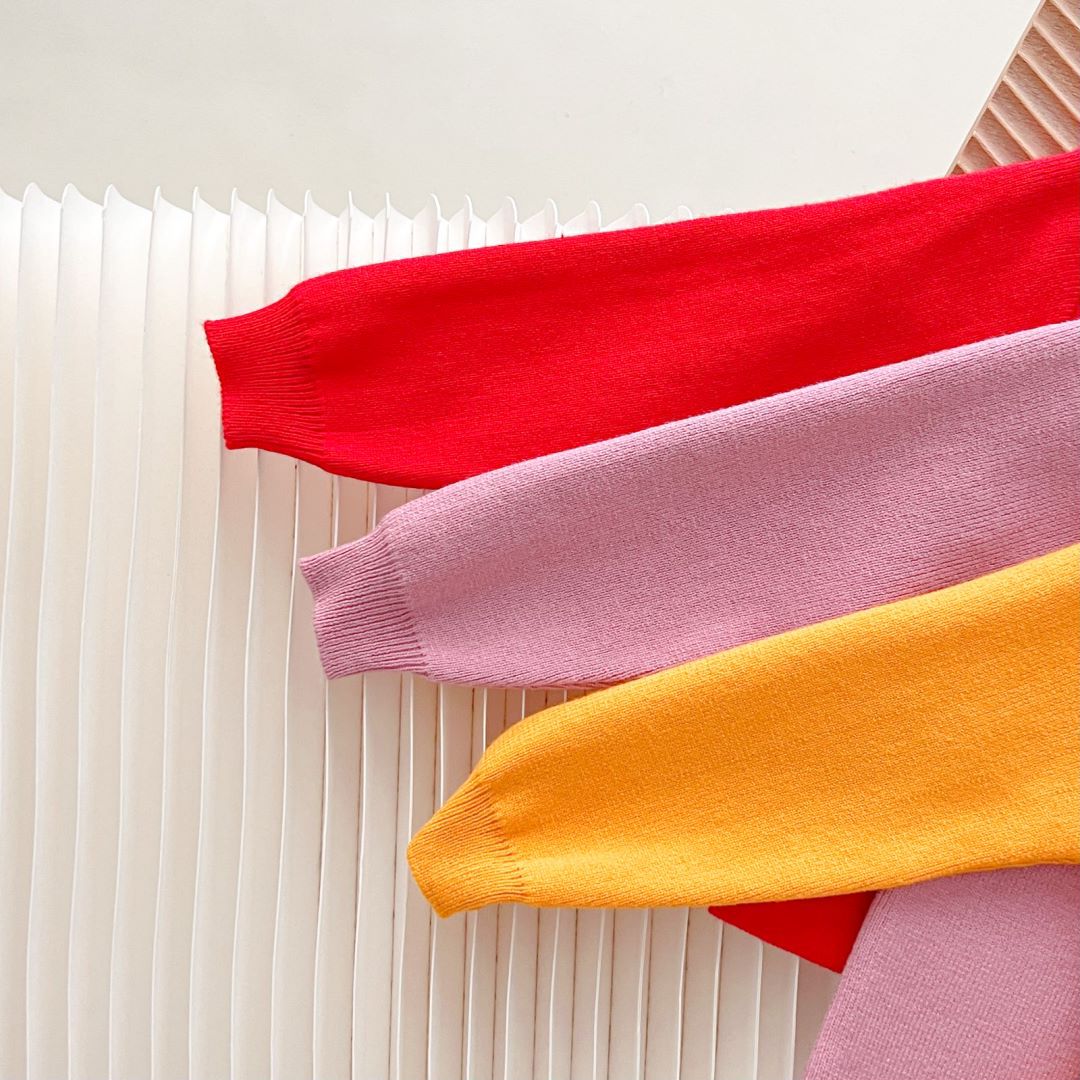 JINYONG – robe tricotée à la mode, sans manches, à volants, deux pièces, ensemble pull et jupe rouge Internet pour filles_voghion.com