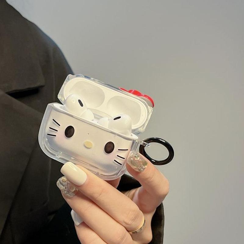 Arco de gato para airpods 4 generación 5 cubierta de auriculares bluetooth airpodspro3 cubierta