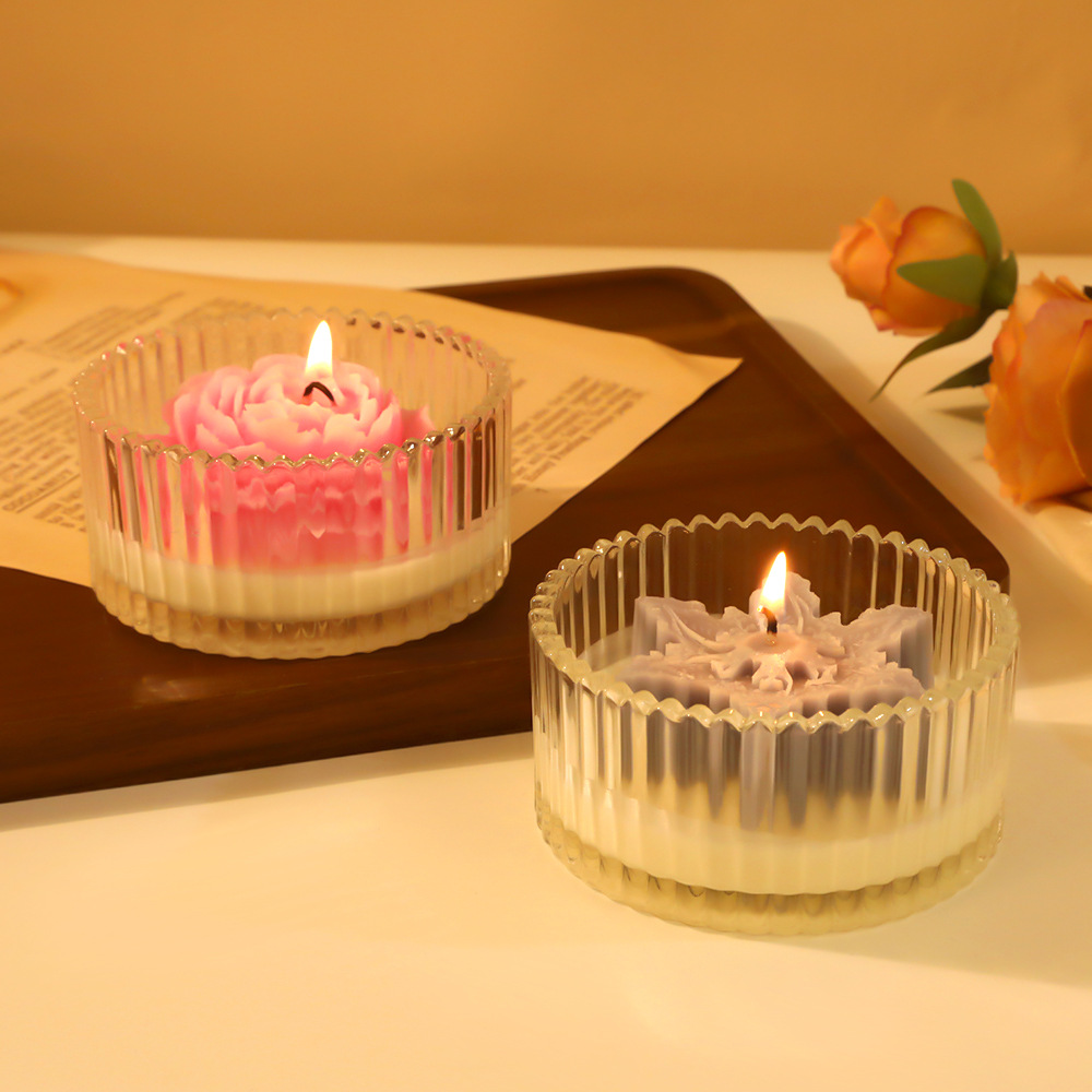 Hecho a mano DIY cera de perfume cilindro de vidrio transparente regalo de boda acompañante de atmósfera cálida decoración de cera de perfume