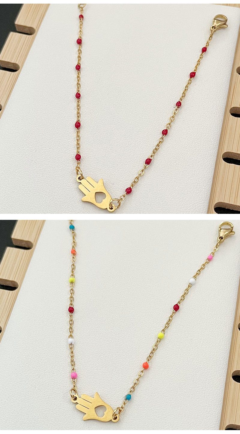 13g Weight Bracelets Classification 1 Piece Quantity Holiday, Daily Occasion Stainless Steel Material Simple Style Palm Stainless Steel Plating Gold Plated Bracelets