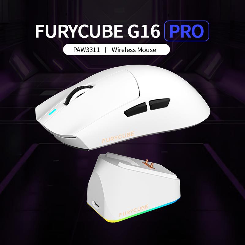 G16 Pro with base/white [wired+2.4g+Bluetooth] PAW3311/large model