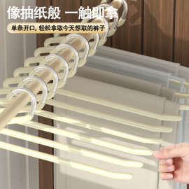 衣柜内置收纳神器无痕挂裤子衣架专用家用裤夹防滑2形Z字鹅型裤架