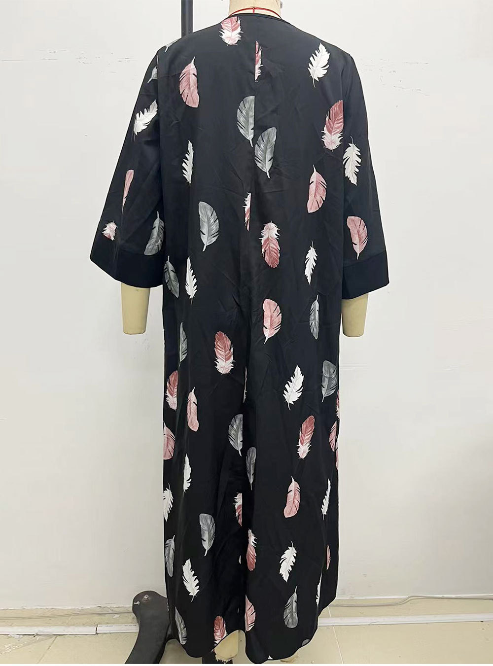 Middle East Loose Printed Dress Chiffon Women Comfortable Dress Casual Dress for Women