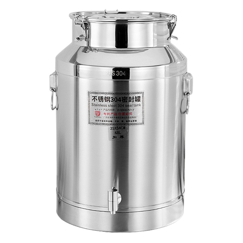 304 acero inoxidable sellado cubo sellado frasco comercial comestible aceite cubo arroz cubo vino Cubo de almacenamiento cubo leche té tarro