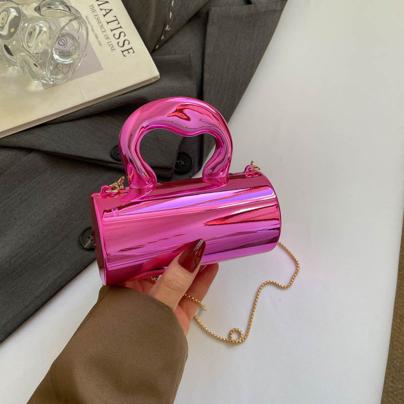 Elegante borsa a tracolla in acrilico per donna a cilindro_voghion.com