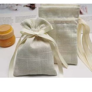 New Fashion Linen Drawstring Pocket Jewelry Gift Cosmetics Packaging Bag