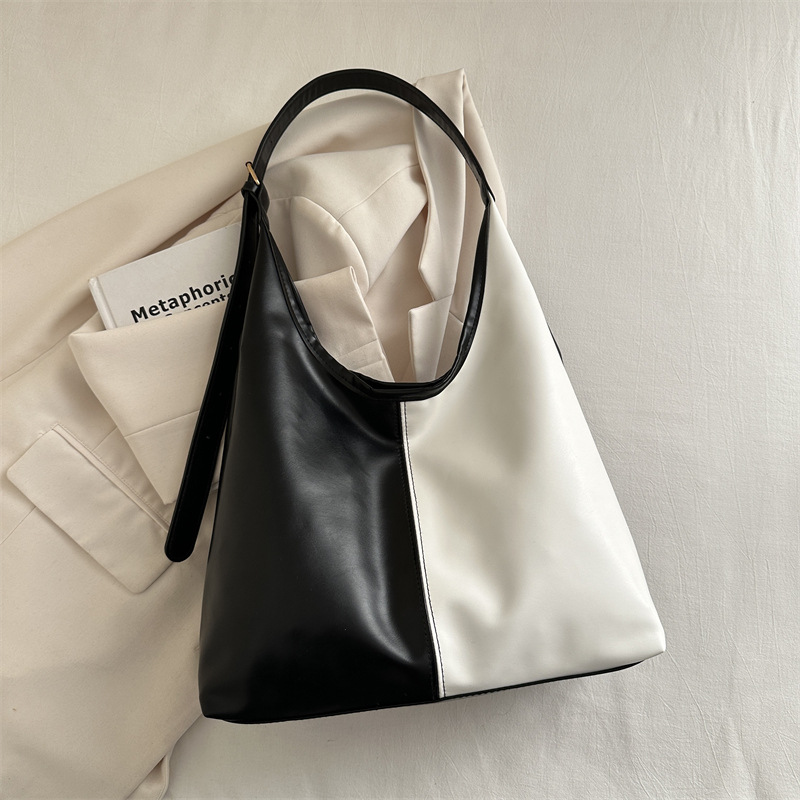 Bolsa de gran capacidad, bolso de mujer transfronterizo 2024 nuevo estilo simple, moda universal, bolso de hombro, bolso de brazo de viaje de color