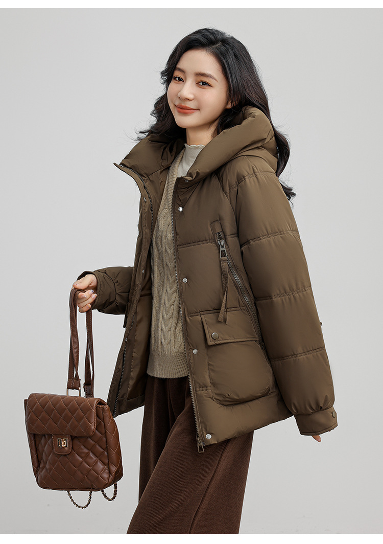Russian new winer plus size for women's casual warmh, hickened and enlarged pocke hooded coon wholesale Down_voghion.com