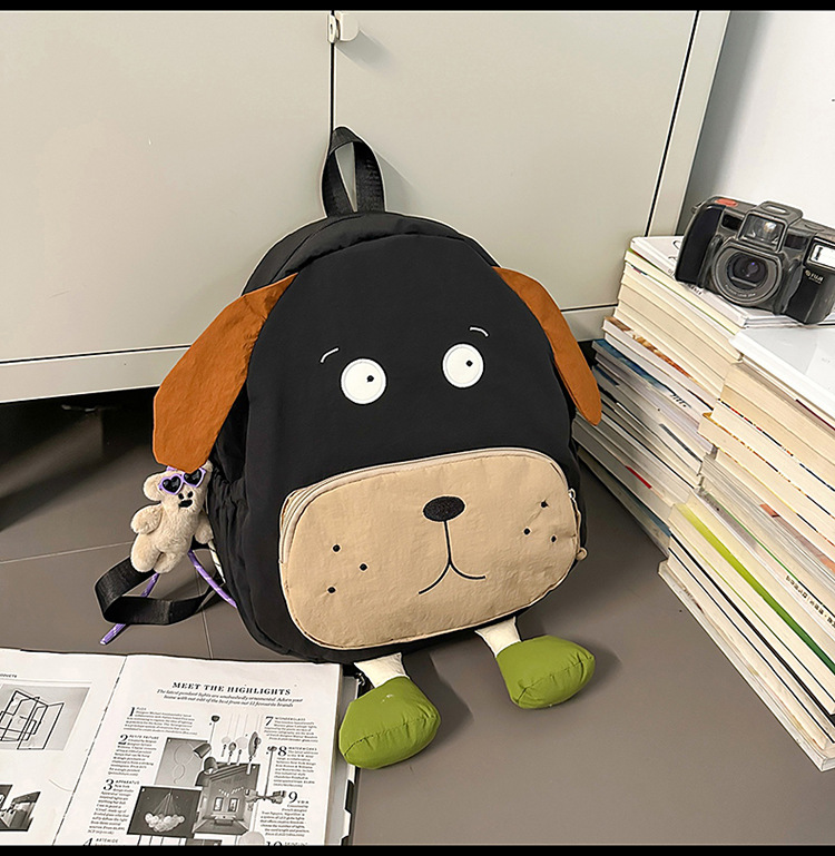 Mochila creativa transfronteriza en forma de perro, nueva moda coreana de alto valor, mochila de dama, mochila de dibujos animados de gran capacidad